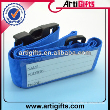 Promotion fashion luggage belt with name tag